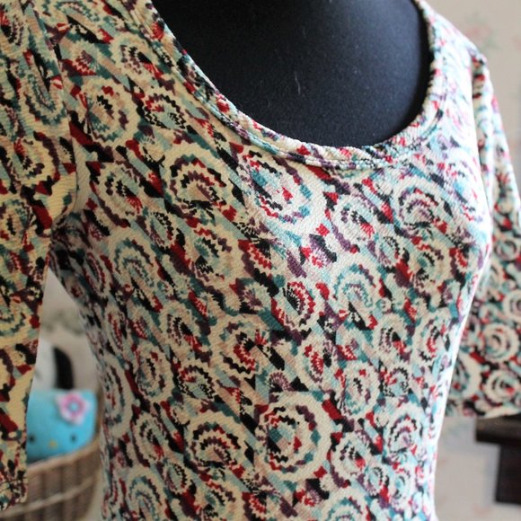 LuLaRoe Nicole Fit & Flare Dress, Small - Picture 3 of 7